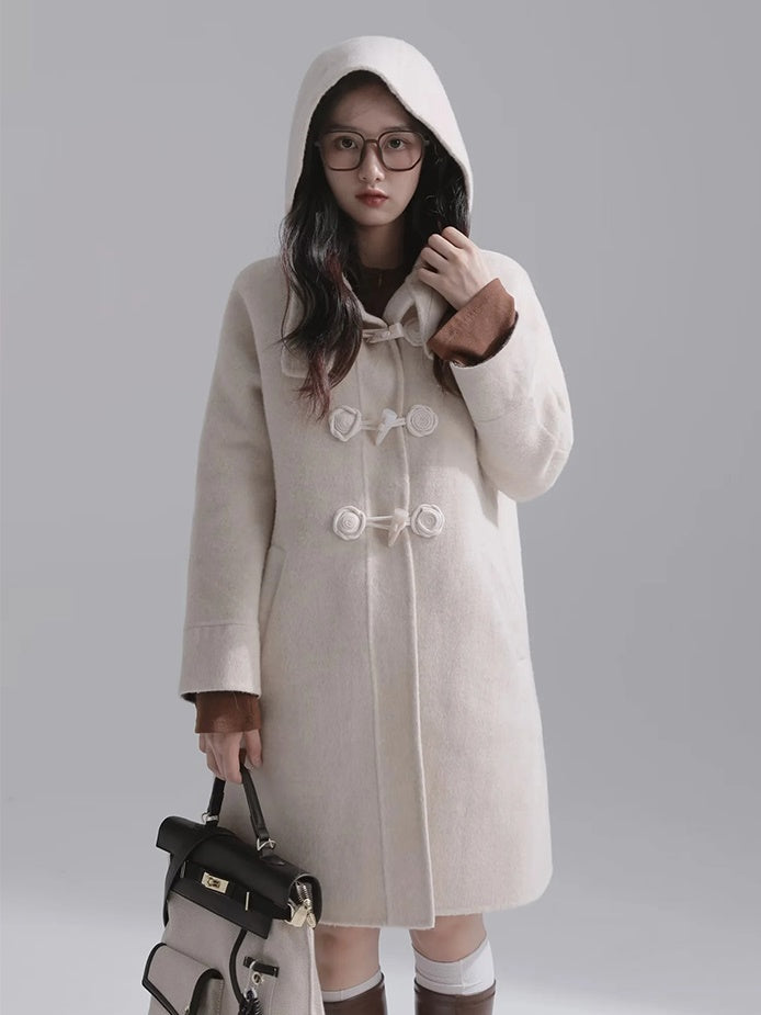 Double-sided Woolen Hooded Coat