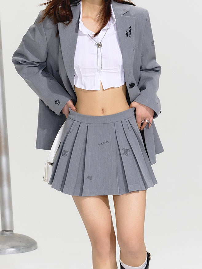 Graffiti Pleated Skirt