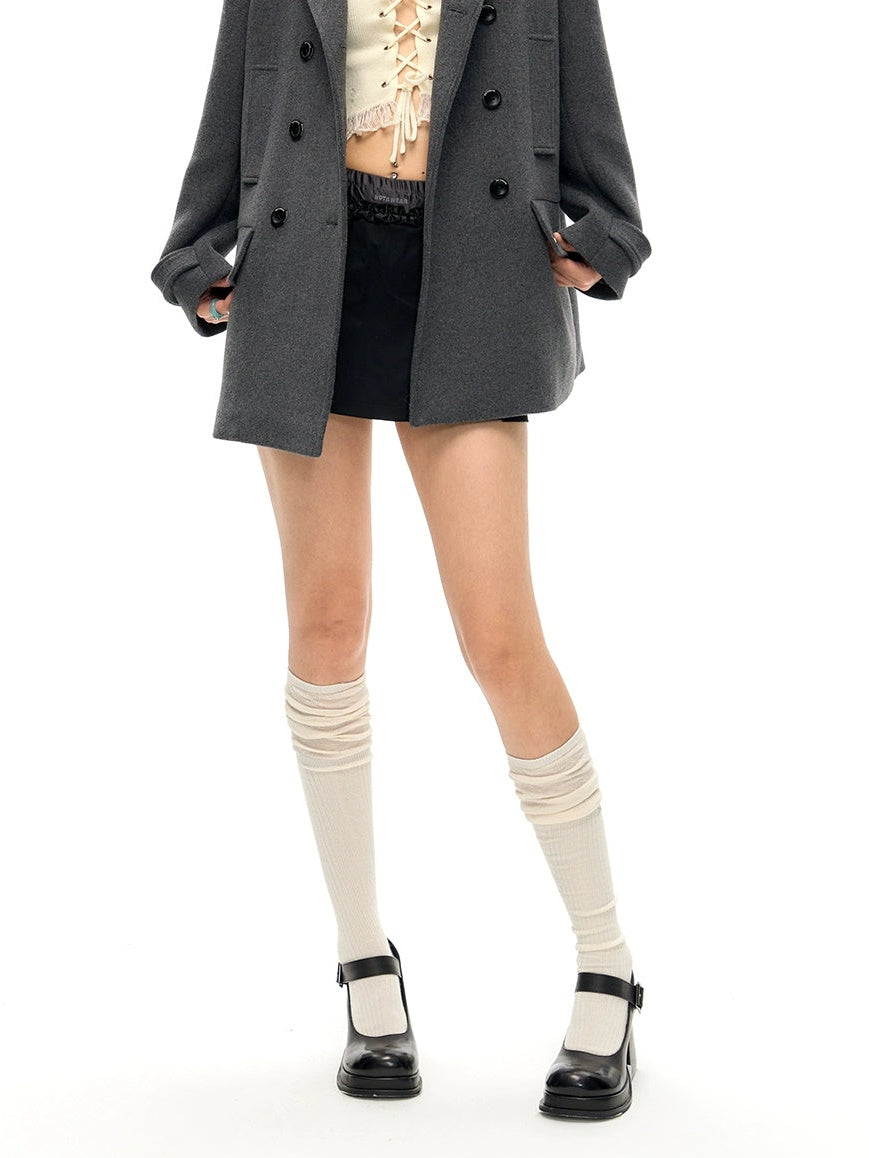 Two-color Knee-high Socks