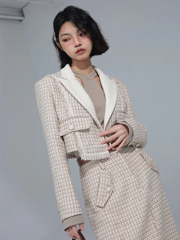 Tweed Short Jacket & Skirt