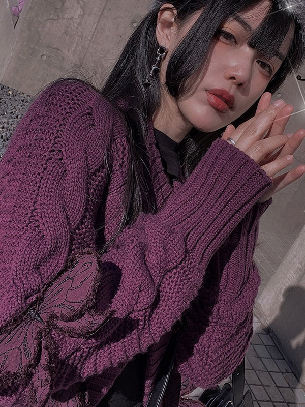 Butterfly Embroidery Cardigan Jacket