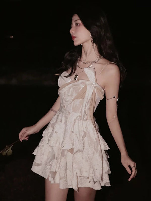 Butterfly Jacquard Dress & Short Cardigan