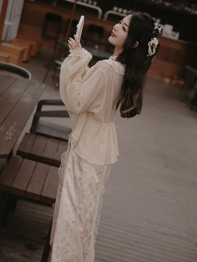 Lace Stitch Fairy Dress & Sunscreen Top