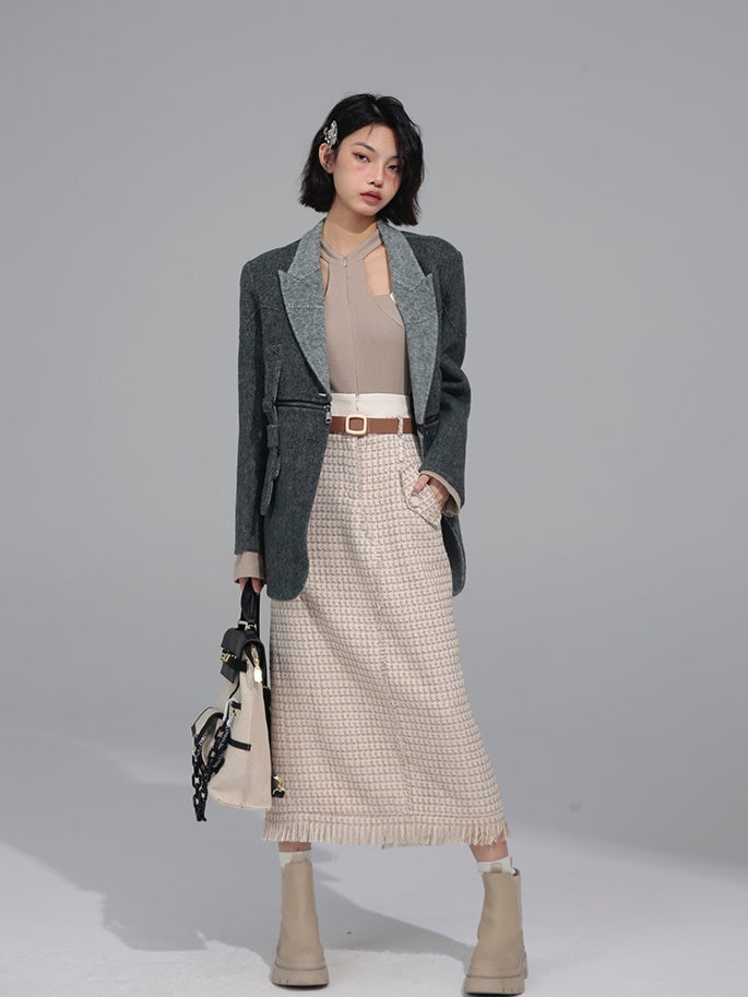 Tweed Short Jacket & Skirt
