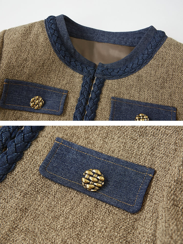 Chic Tweed Short Jacket & Slip Skirt