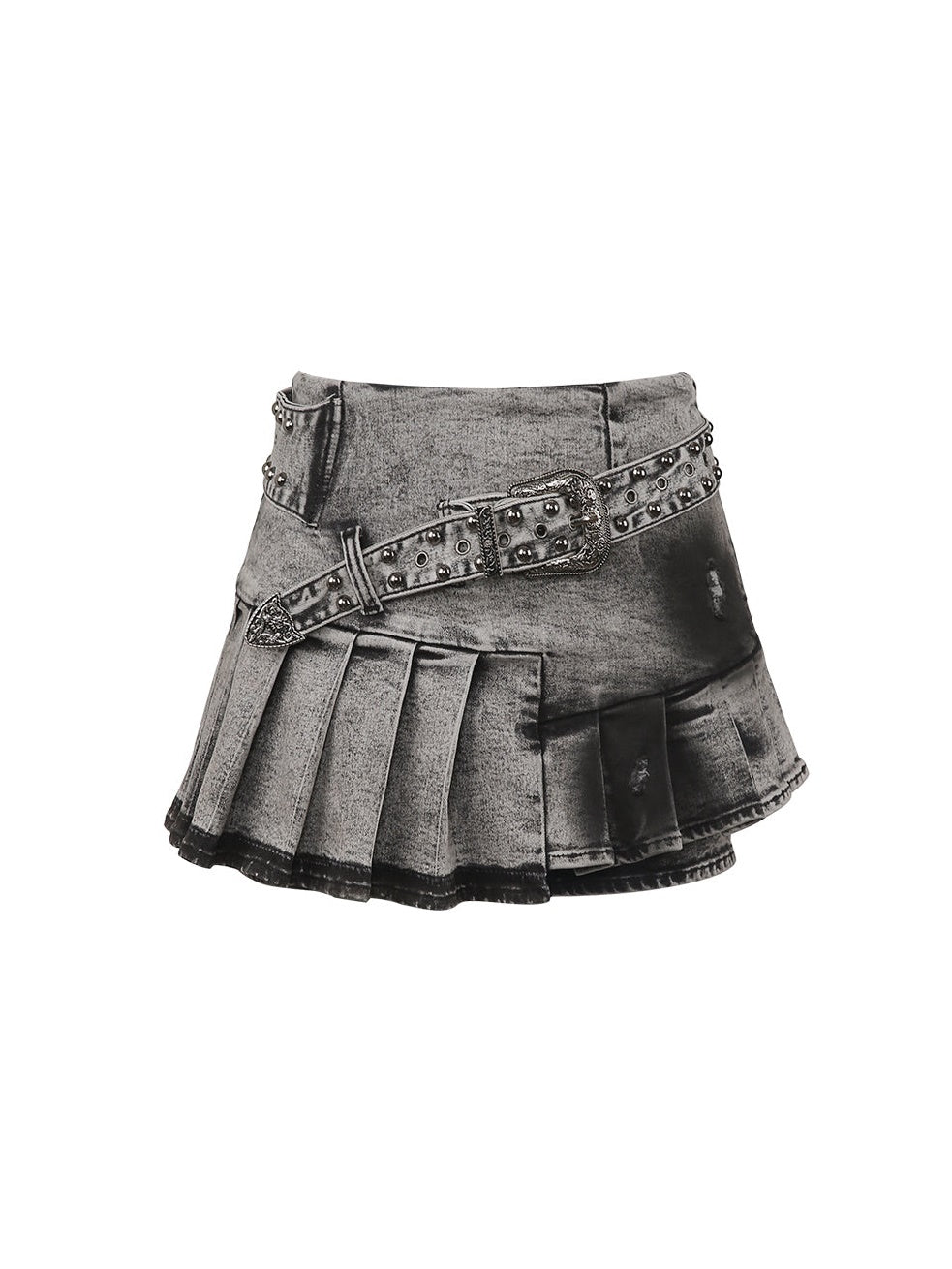 Y2k Pleated Denim Skirt Pants