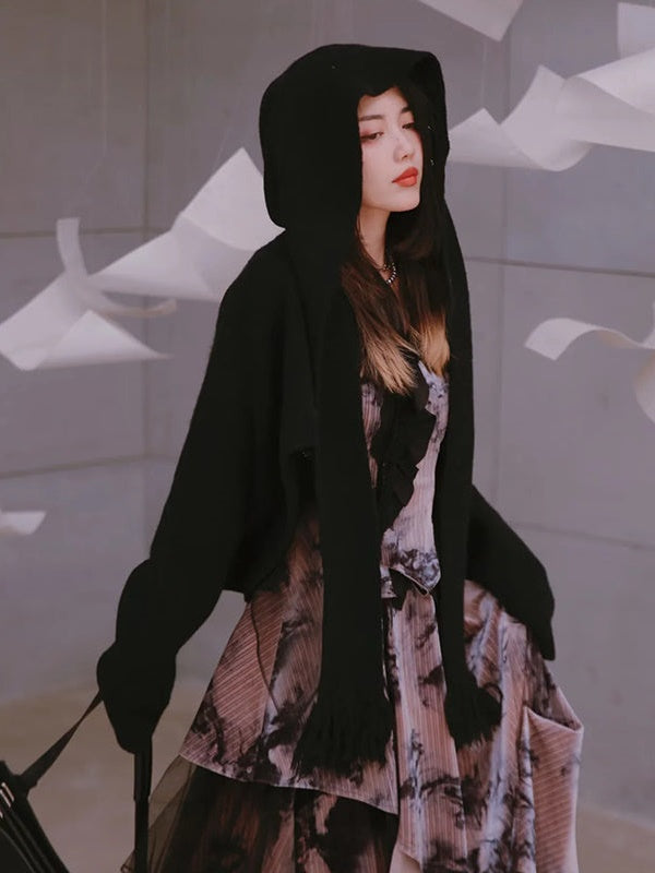 Hooded Cardigan Knitted Jacket
