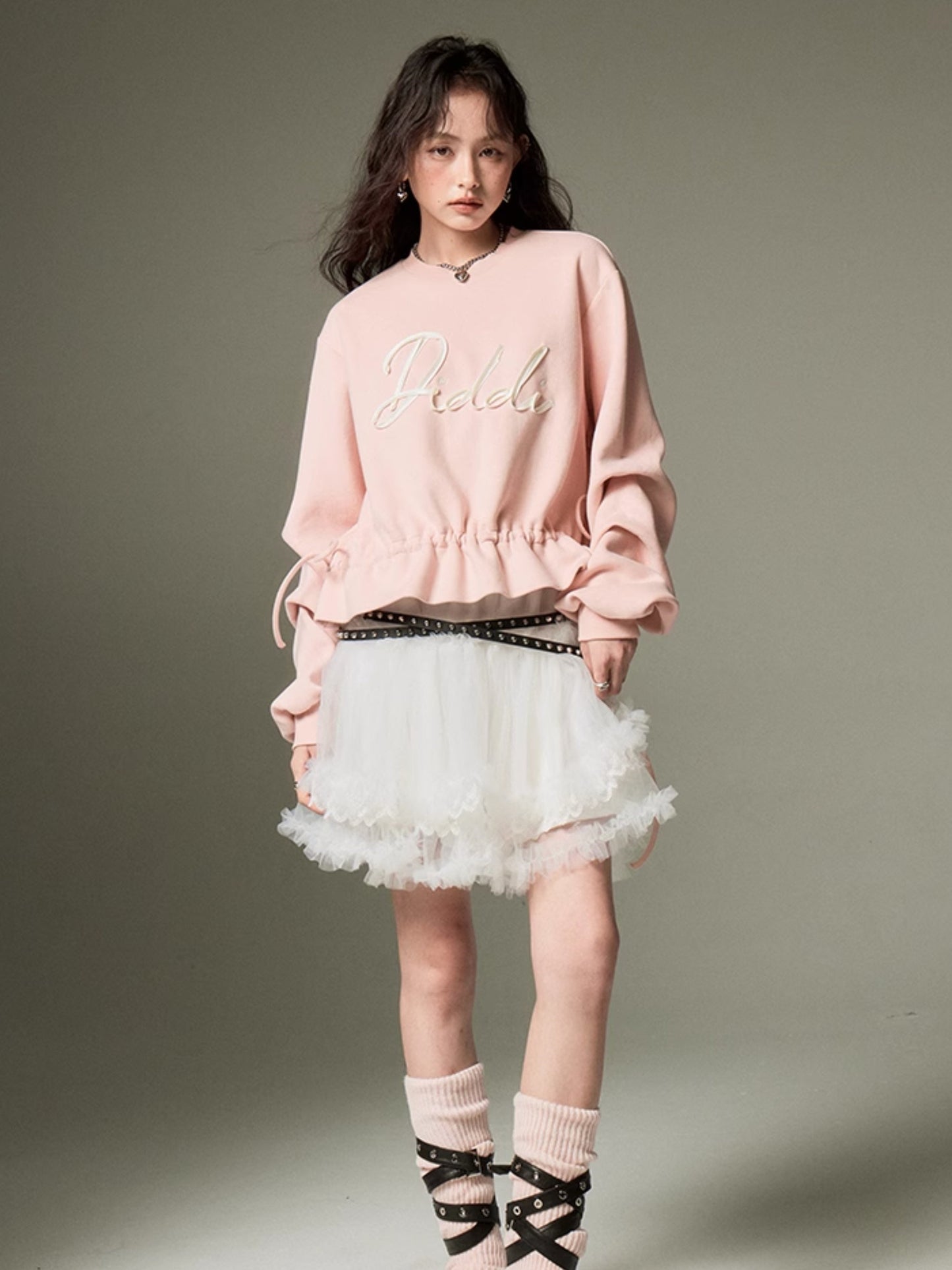 Ribbon Embroidered Pullover