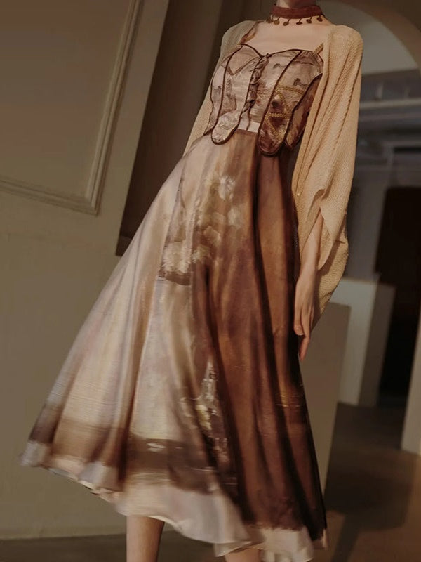 Stitch Gradation Sling Skirt