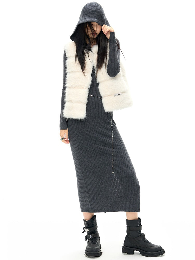 Quilted Eco-friendly Fur Vest