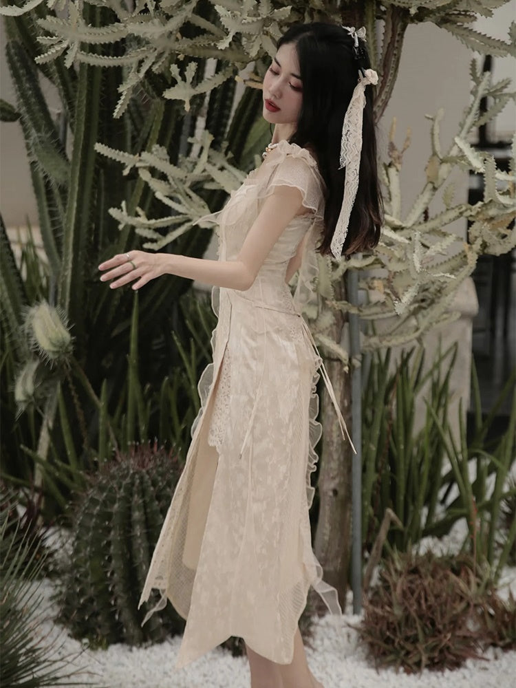 Lace Stitch Fairy Dress & Sunscreen Top