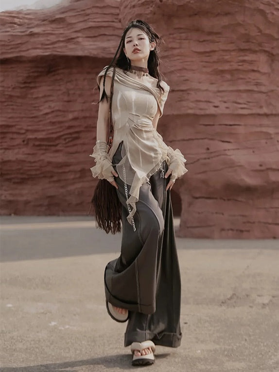 High Waist Wide Leg Pants