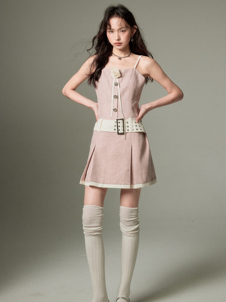 Chic Tweed Short Jacket & Slip Skirt