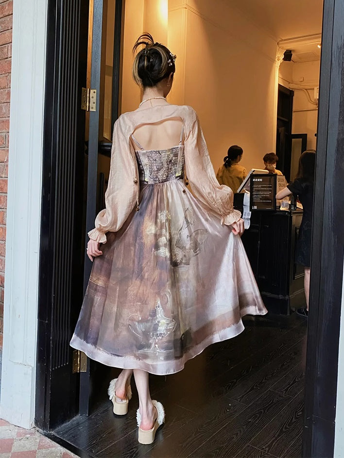 Stitch Gradation Sling Skirt
