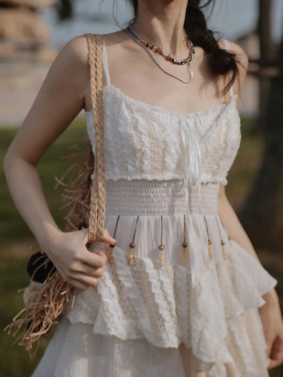 Suspender Cake One-piece & Knitted Cardigan
