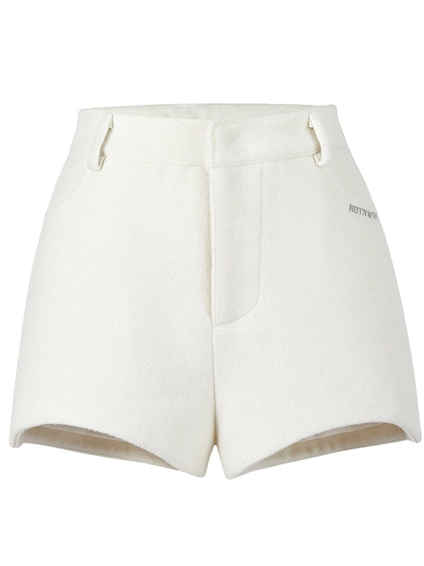 High Waist Woolen Hot Pants