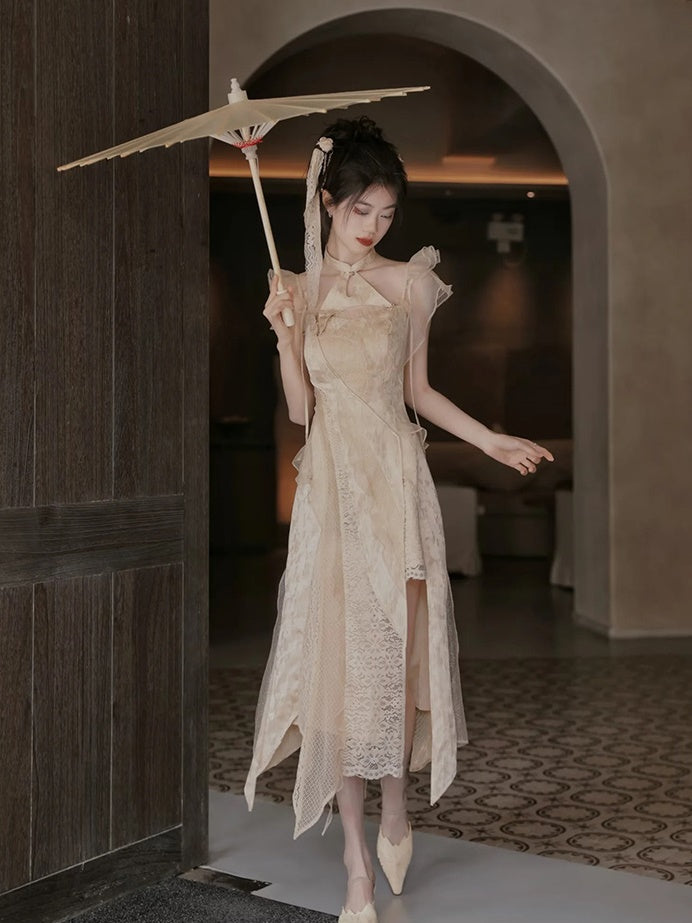 Lace Stitch Fairy Dress & Sunscreen Top