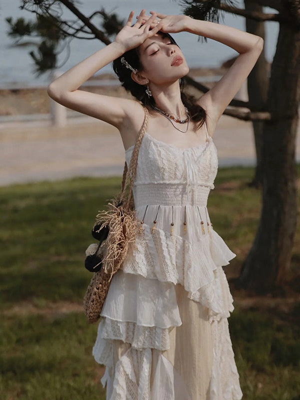 Suspender Cake One-piece & Knitted Cardigan