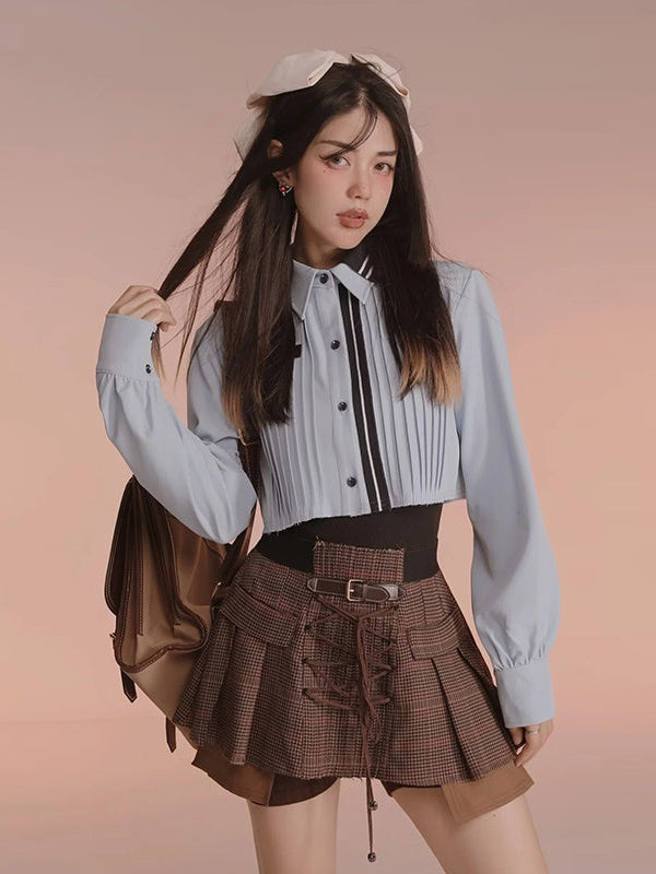 All-in-one Tops & Short Shirts Set