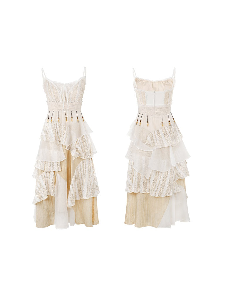 Suspender Cake One-piece & Knitted Cardigan