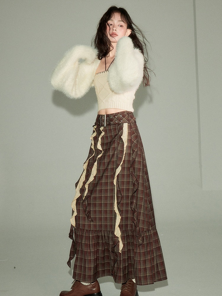 Hanging Neck Tube Top & Shawl Cardigan Set-up