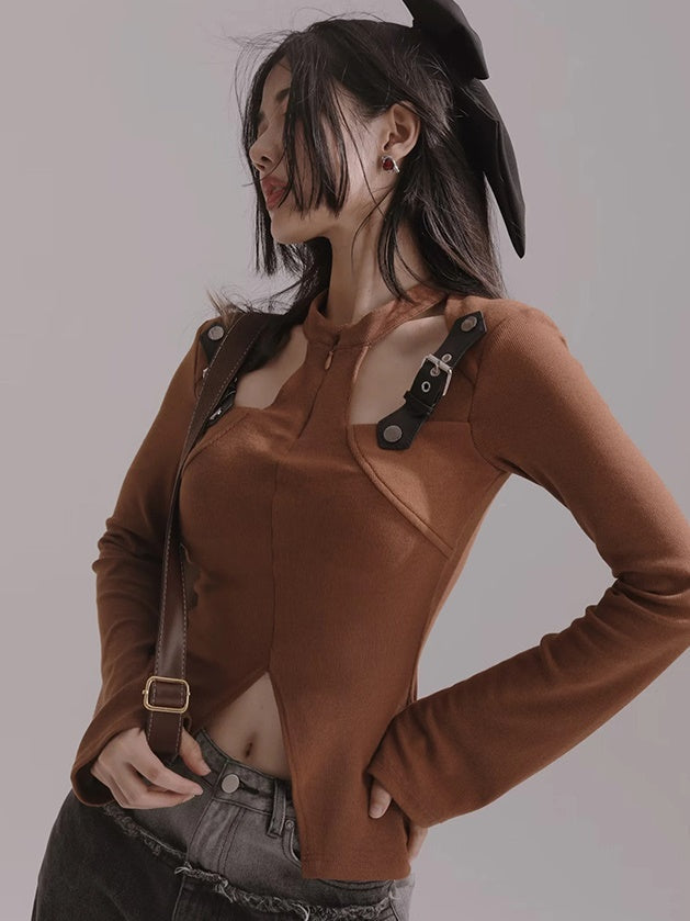 Hollow Knitted Top