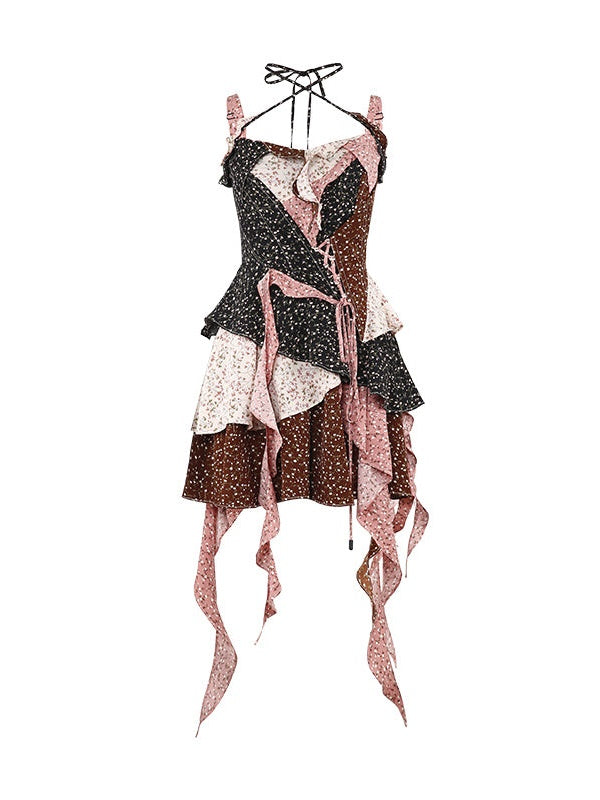 Broken Flowering Camisole&Skirt Set-up& Dress & Ribbon Cardigan