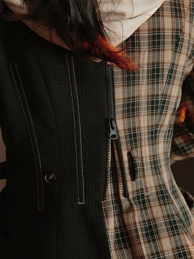 Strap Design Waist Slim Street Jacket