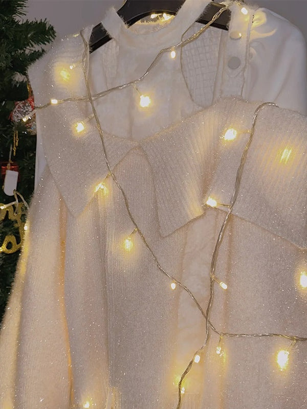 Jacquard Dress & Sweater