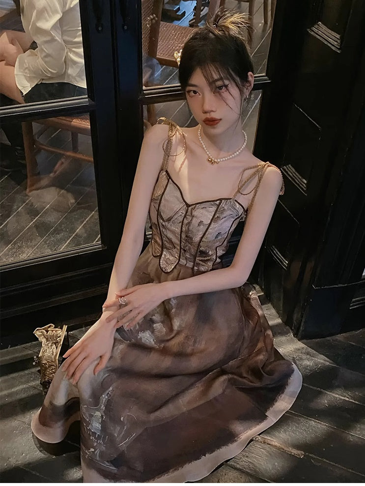 Stitch Gradation Sling Skirt