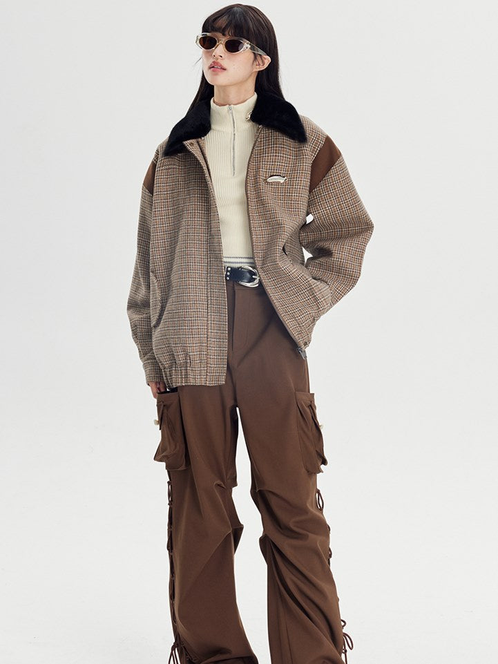 Classic Retro Paid Short Jacket & Skirt