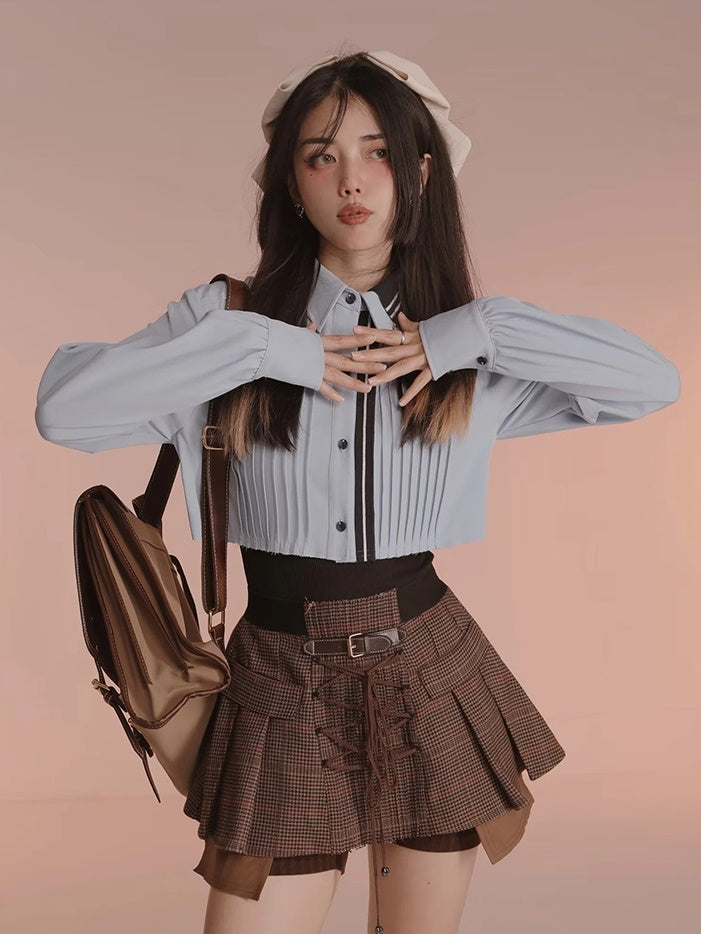 All-in-one Tops & Short Shirts Set