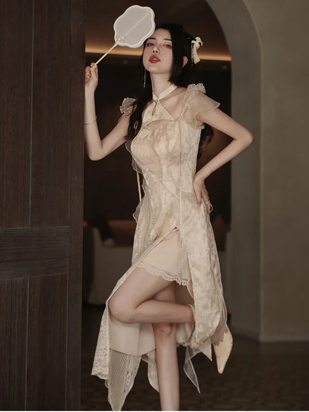Lace Stitch Fairy Dress & Sunscreen Top