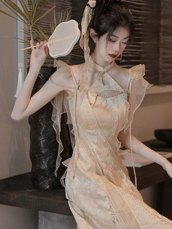 Lace Stitch Fairy Dress & Sunscreen Top