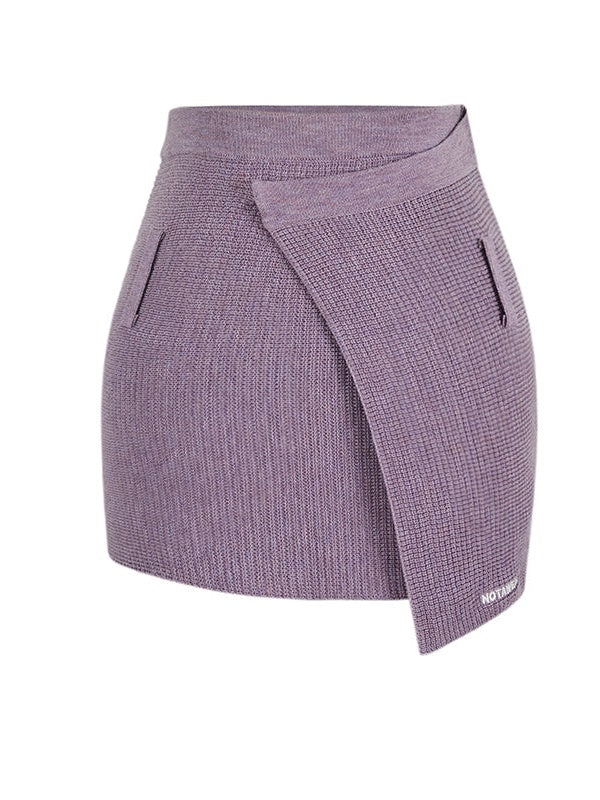 Geometric Empty Knit Top & Skirt