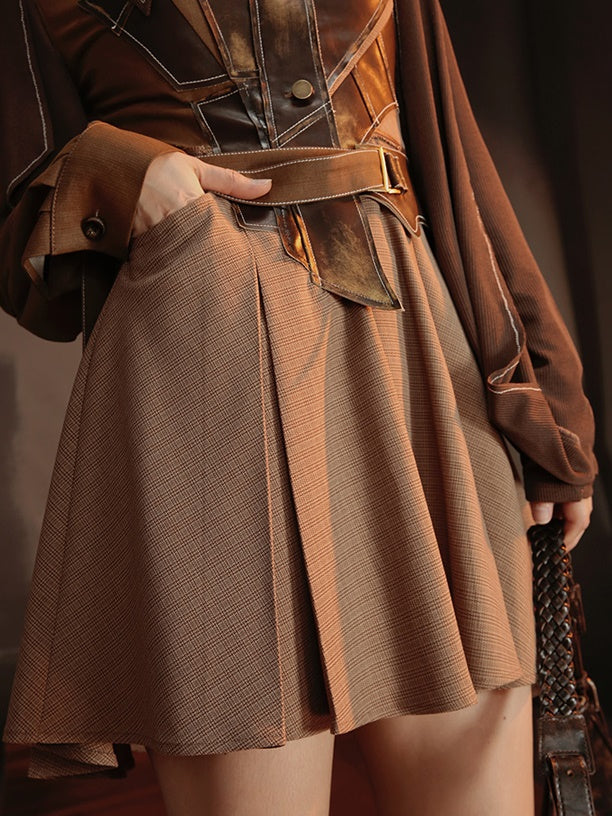 Different Material Switching Dress