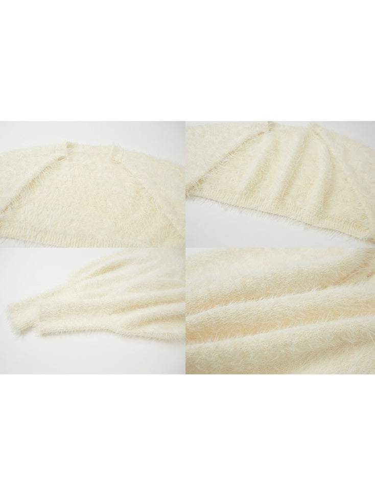 Hanging Neck Tube Top & Shawl Cardigan Set-up