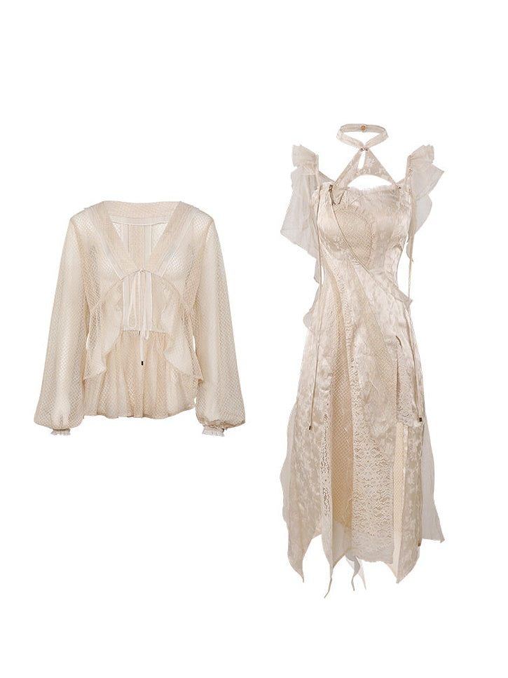 Lace Stitch Fairy Dress & Sunscreen Top