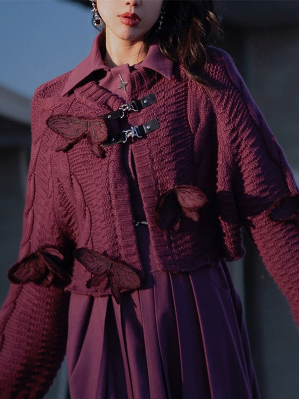 Butterfly Embroidery Cardigan Jacket