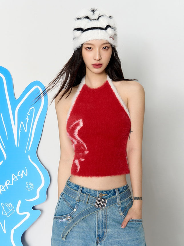 Knitted Halter Neck Vest