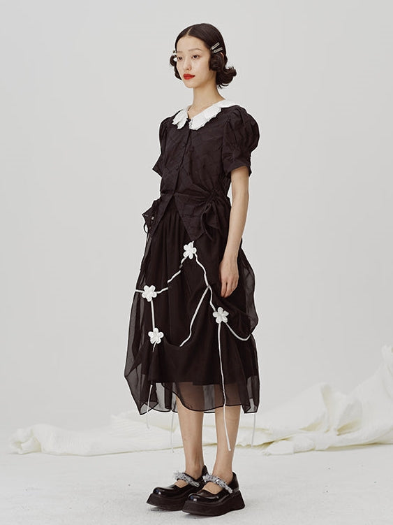 Line Segmentation Flowers Fairy Skirt