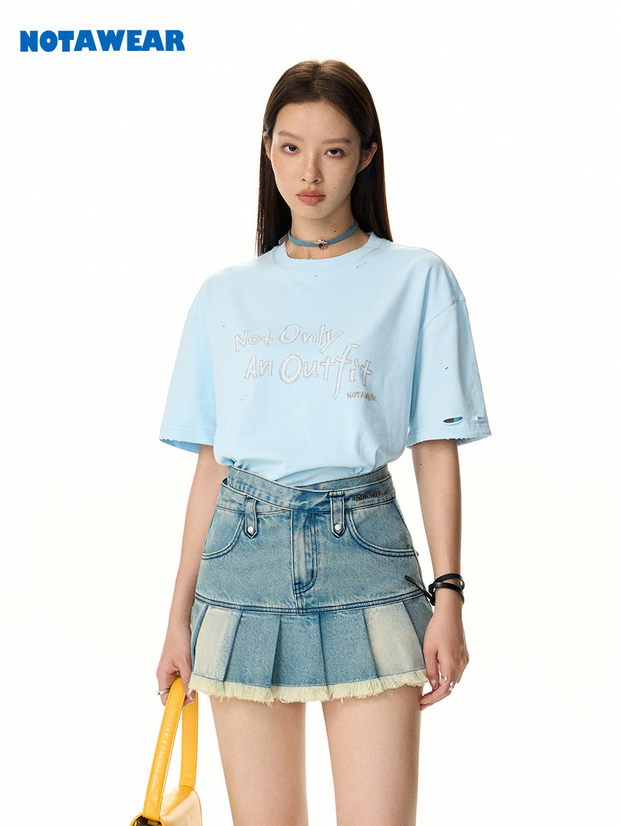 Embroidery Oversize Casual T-Shirt