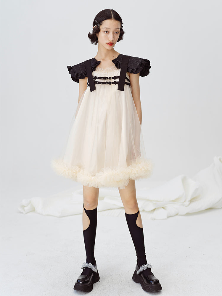 Shoulder Pads Short Girly Fairy Dress