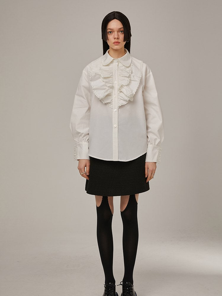 Big-collar Classical Ruffled Frill Shirt