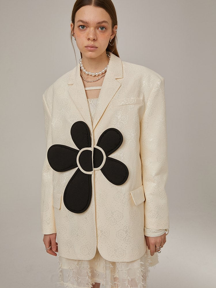 Embroidery Flowers Three-dimensional Nichi Jacket