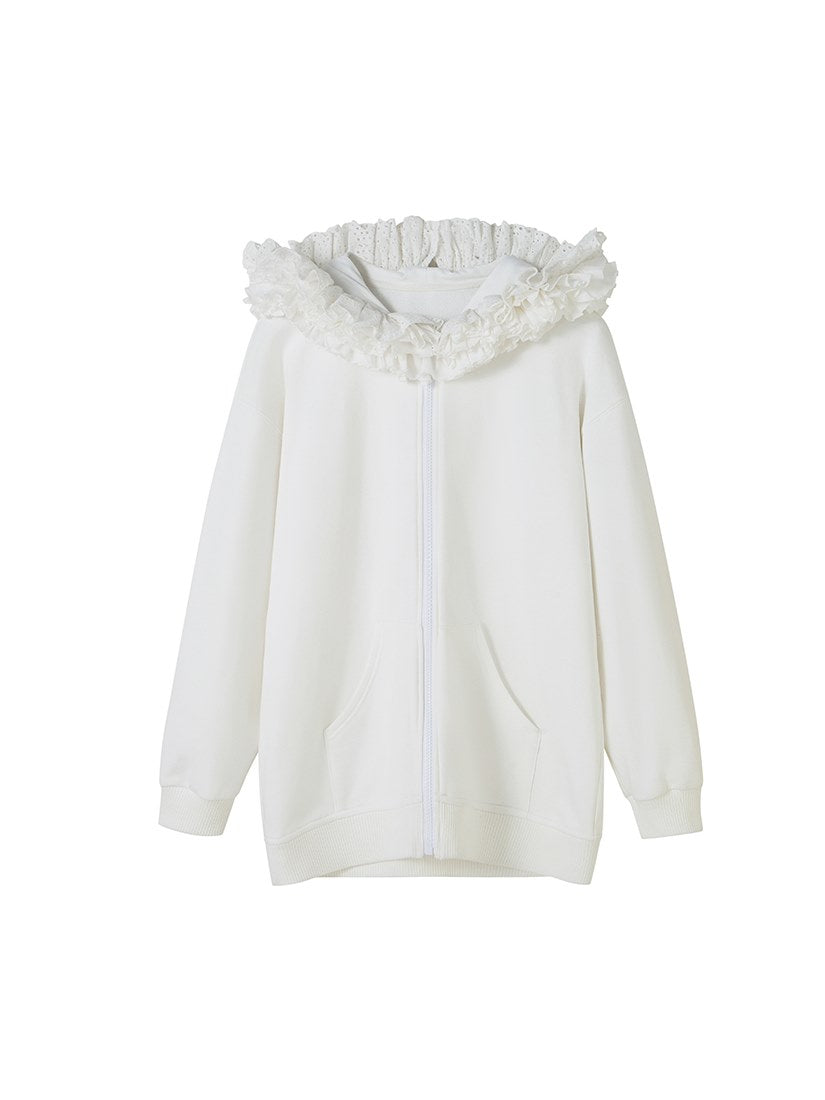 Nichi Sweat Frill Hood Parka