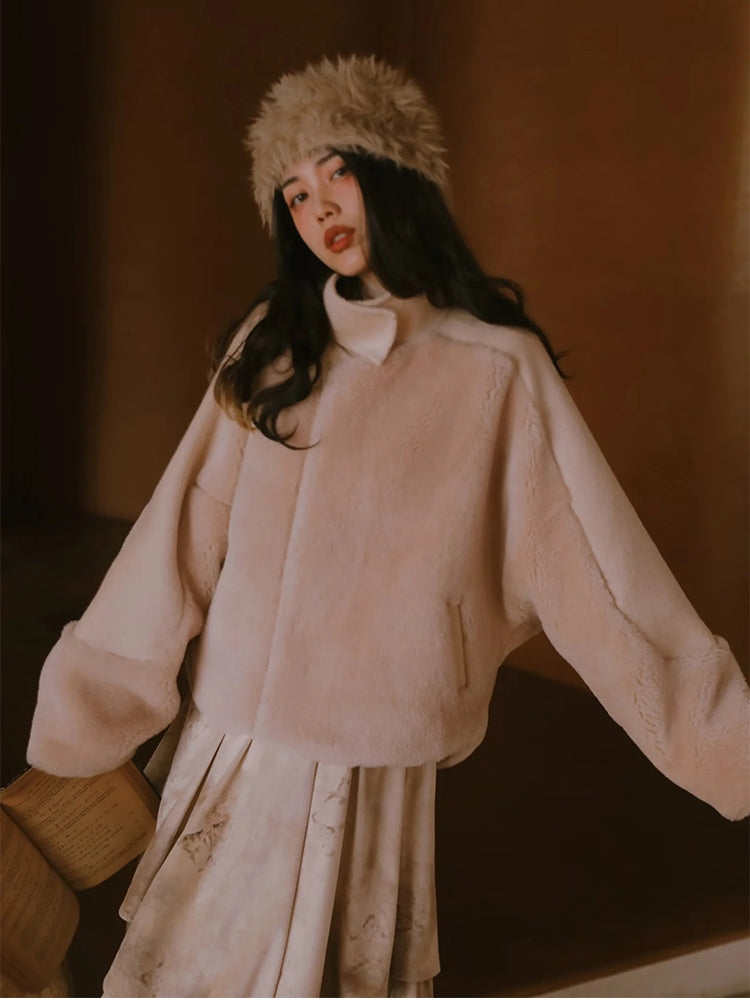 Boa Warm Fluffy Stand-collar Jacket