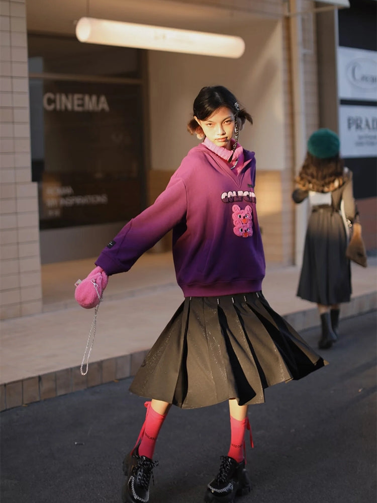 Classy Modest Pleats Skirt