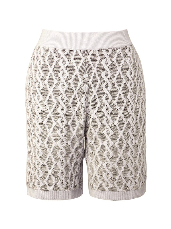 Retro Cute Knit Short-Pants Skirt