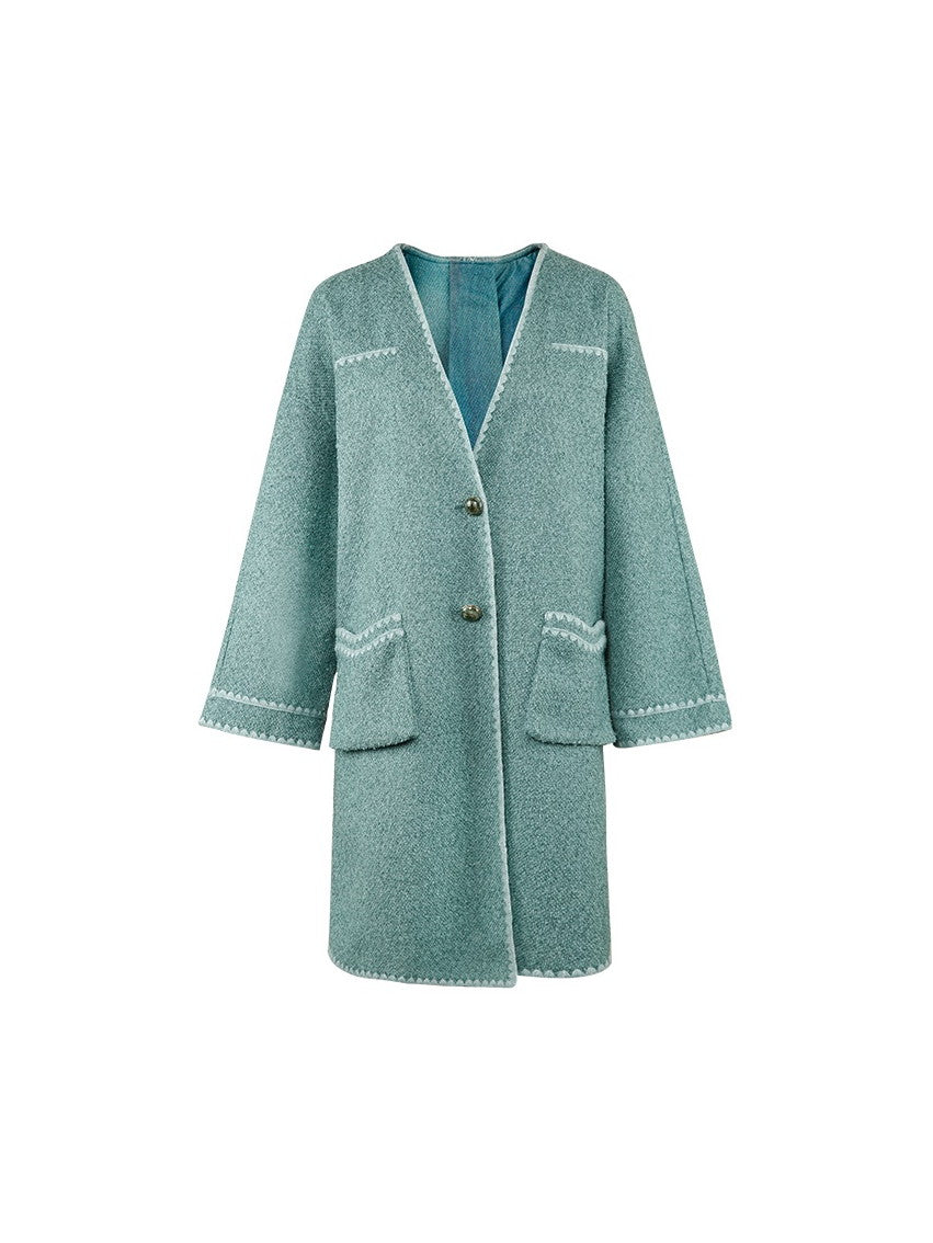 Wool Nichi Gradation Oversize Long-Coat